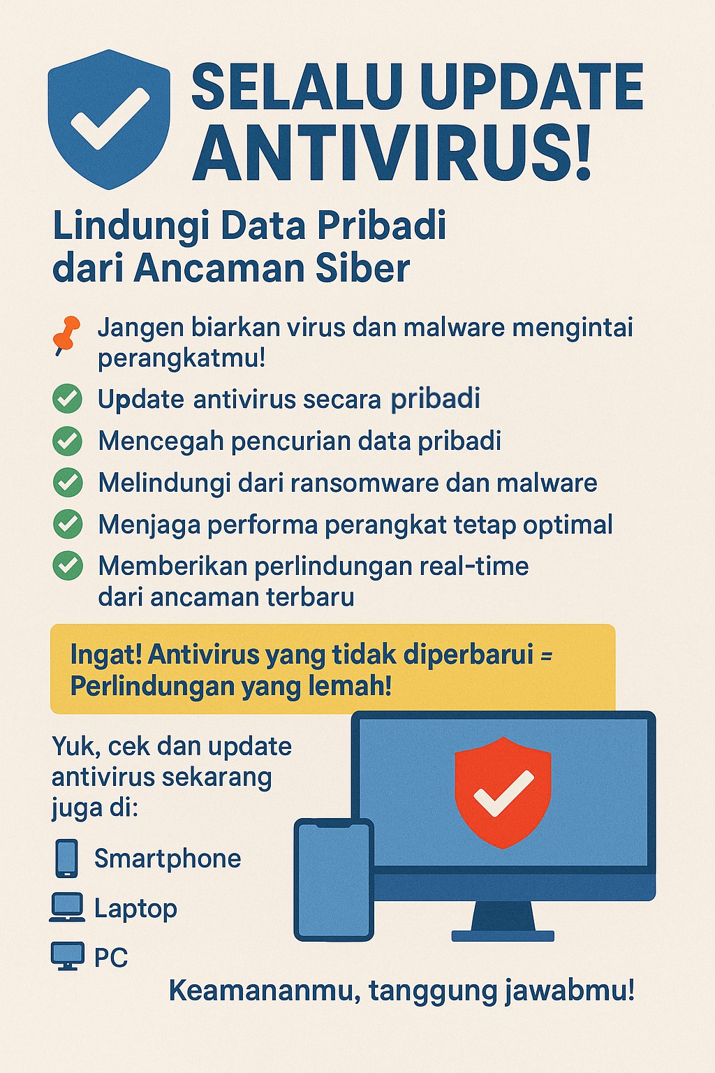 SELALU UPDATE ANTIVIRUS!